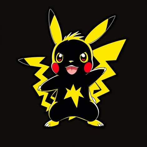 silohuete of pikachu