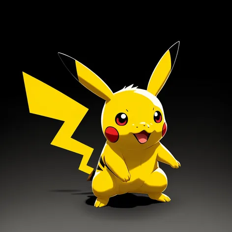 silohuete of pikachu