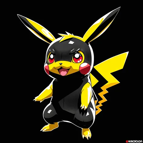 silohuete of pikachu