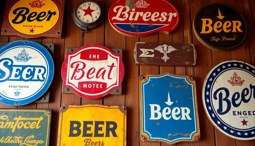 vintage beer signs