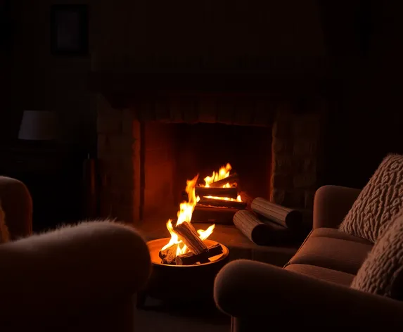 cozy fire set up