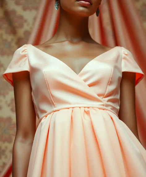 peach color dress