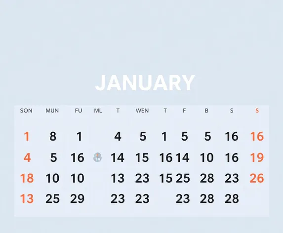 jan calendar