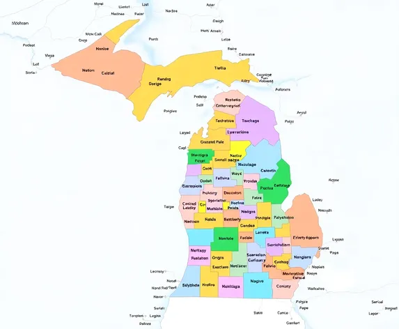 counties in michigan map