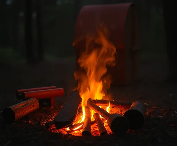 rustic country campfire