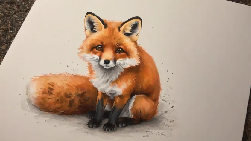 cute fox drawing