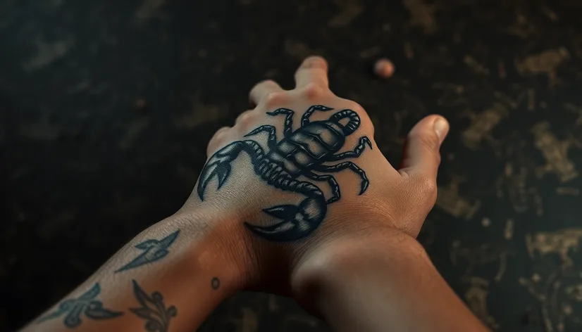 scorpion tattoo on the