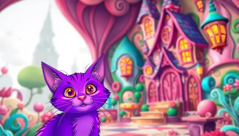 purple cat in alice