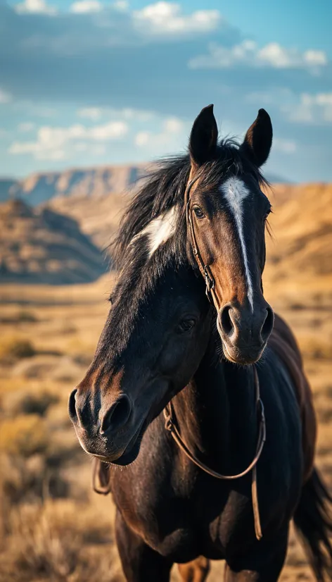 black mustang horse