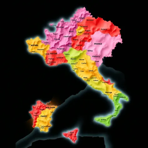 map of italy and