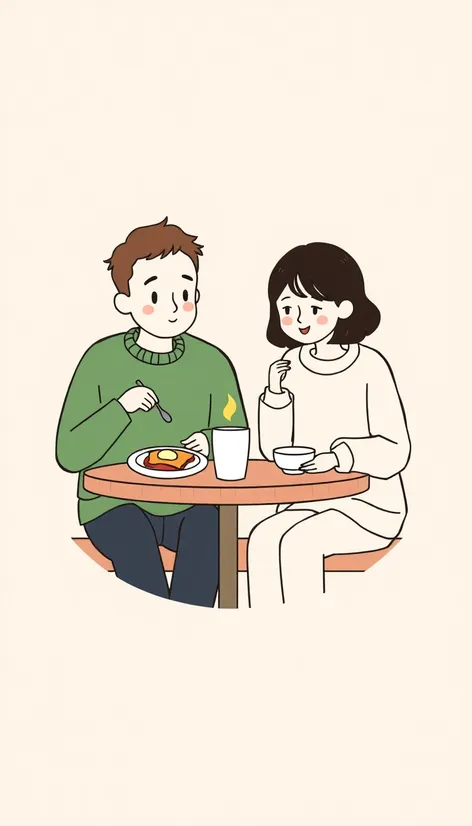 two people eating breakfast