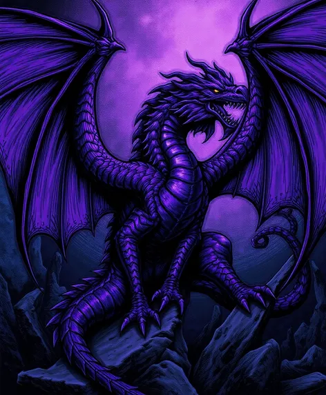 dragon purple and black