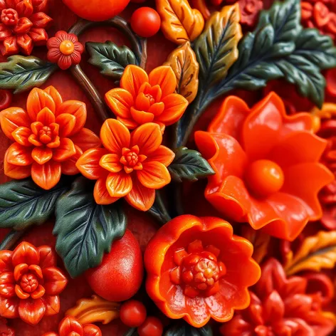 flower fruit carving