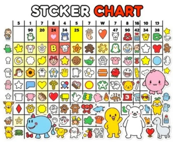 sticker chart printable