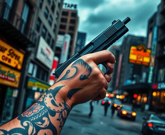 tattoos of a gun