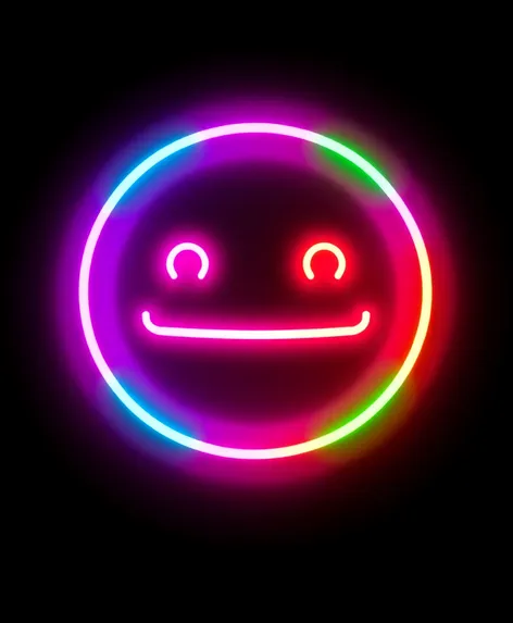 emoticon neon smiley face