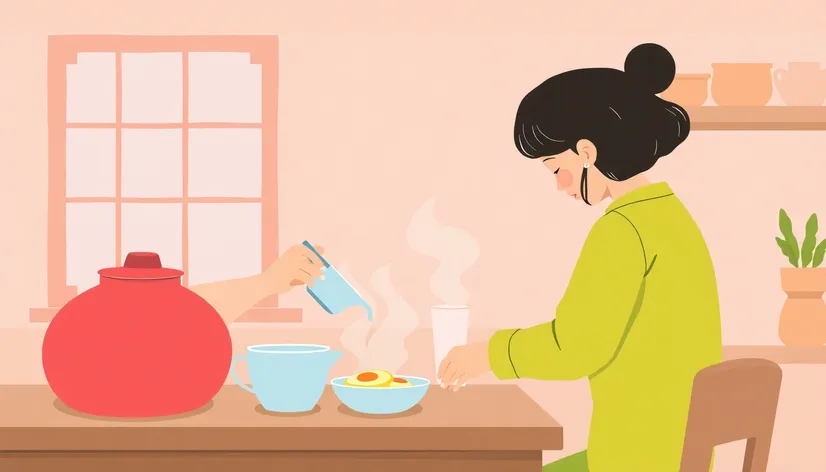 two people preparing breakfast