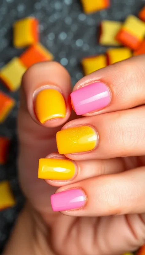 candy corn nails