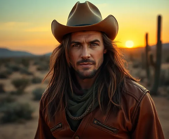 long hair cowboy