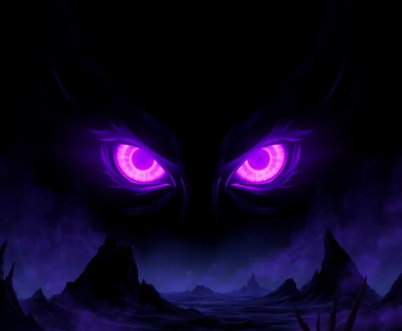 glowing purple eyes