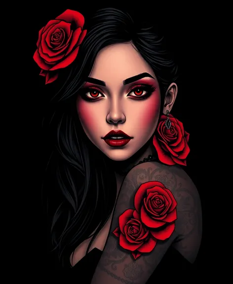 rose with a skull