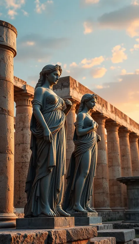 greek goddess statues