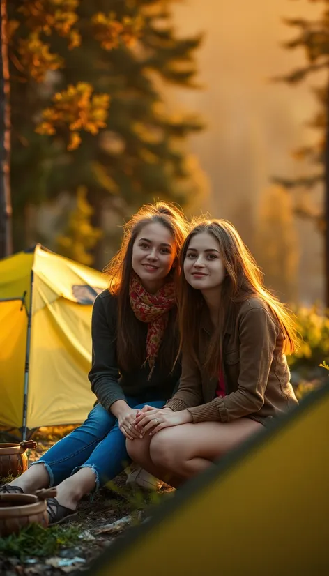 girlfriend camping