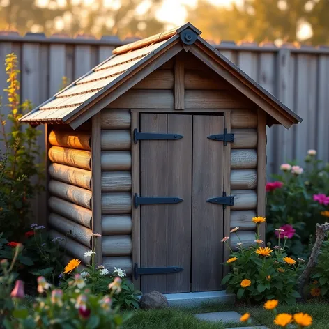 small wooden garden shed