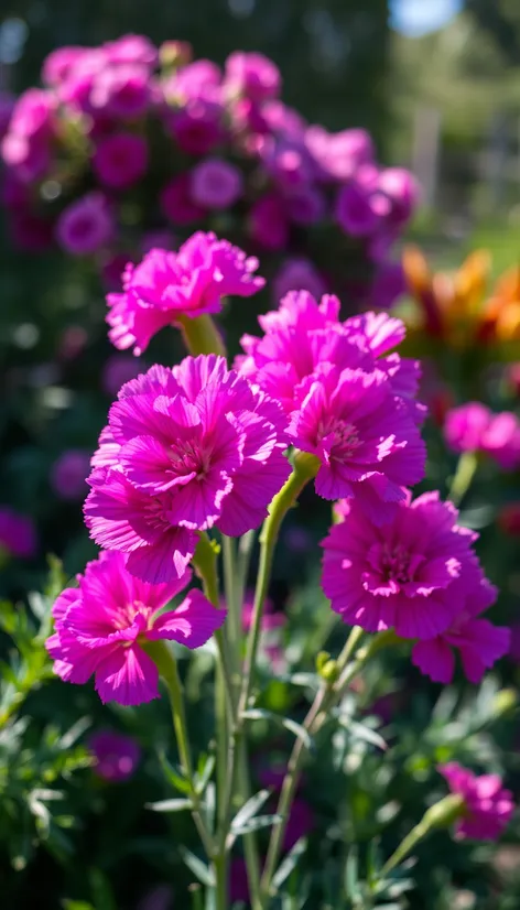 purple carnations