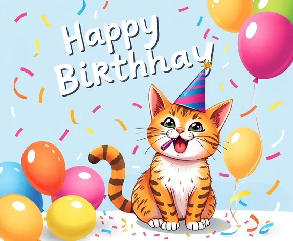 cat birthday card