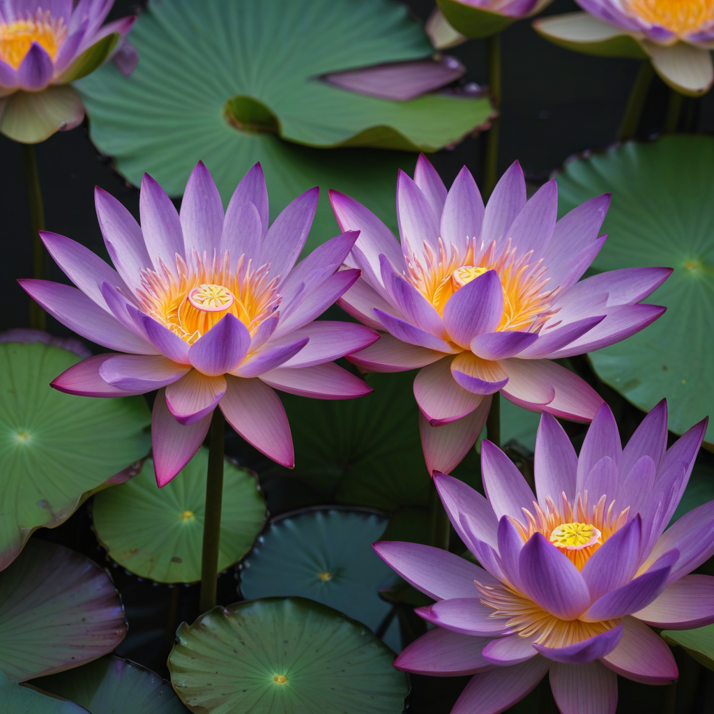 Purple Lotus Flower Image Free Ai Generator Makepix 3396