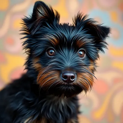 black yorkie dog