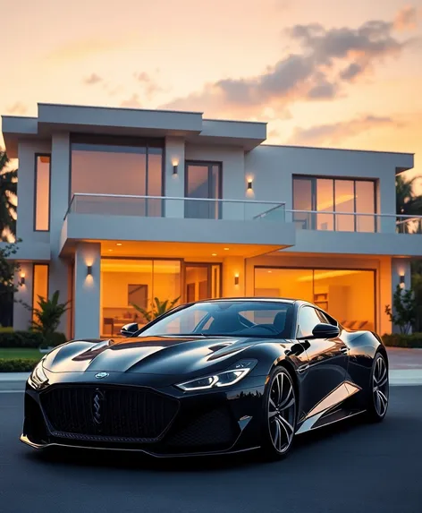 luxury house and car