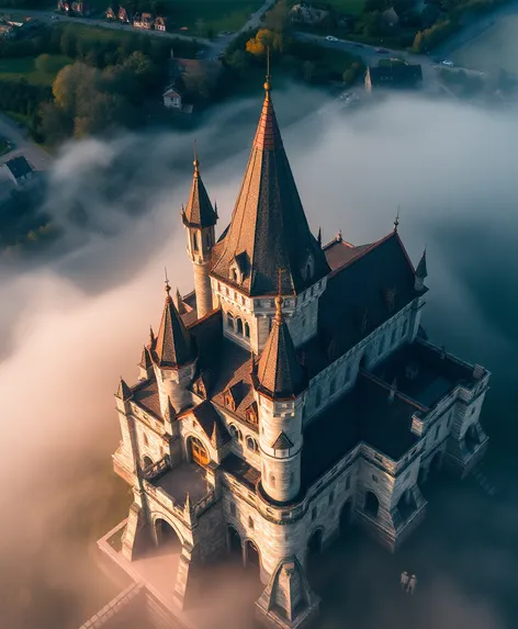 aerial view castle