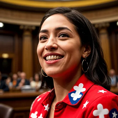 Alexandria Ocasio-Cortez making ahegao