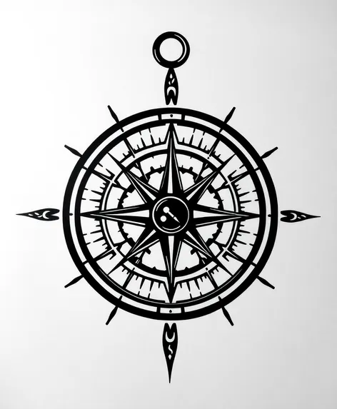 compass tattoo stencil