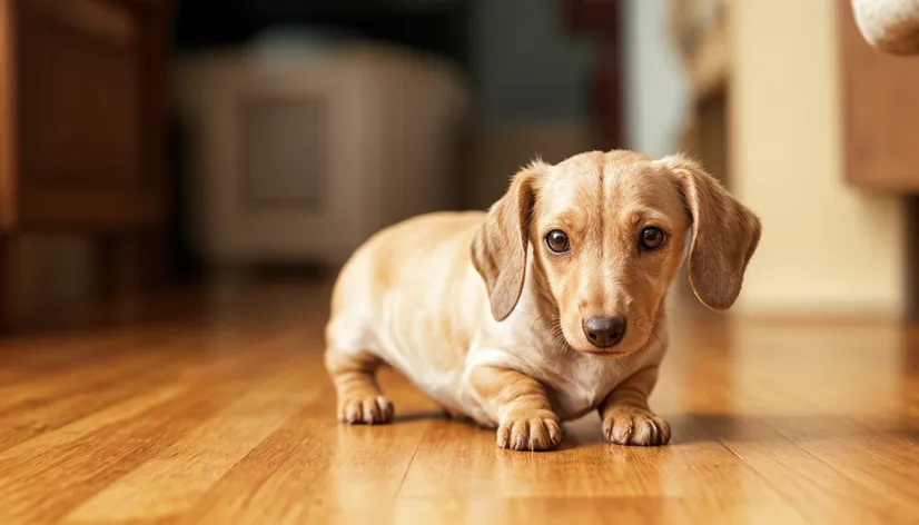 cream mini dachshund