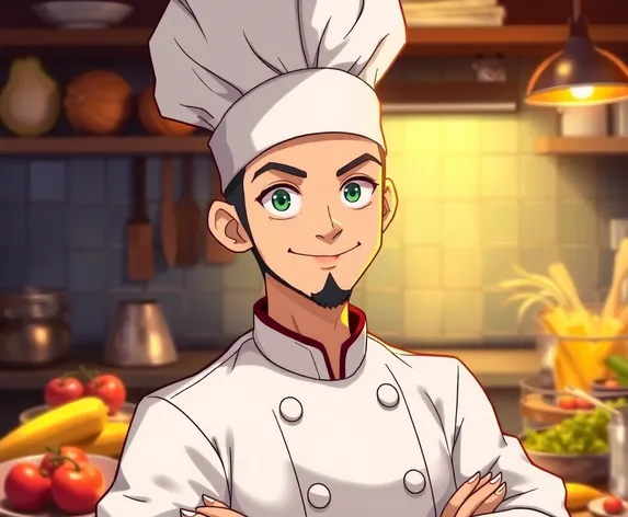 chef anime with background