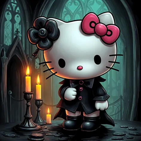 goth hello kitty