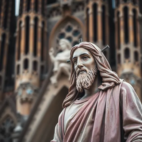 barcelona spain jesus statue