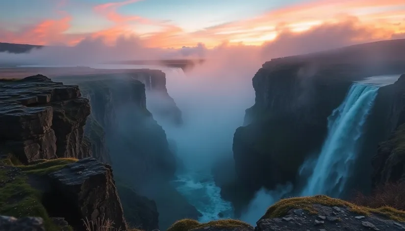 gullfoss waterfall lookout