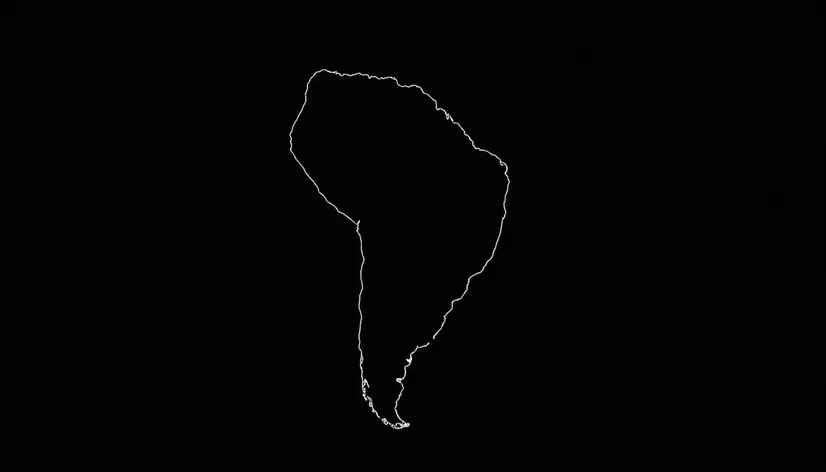 blank south america map