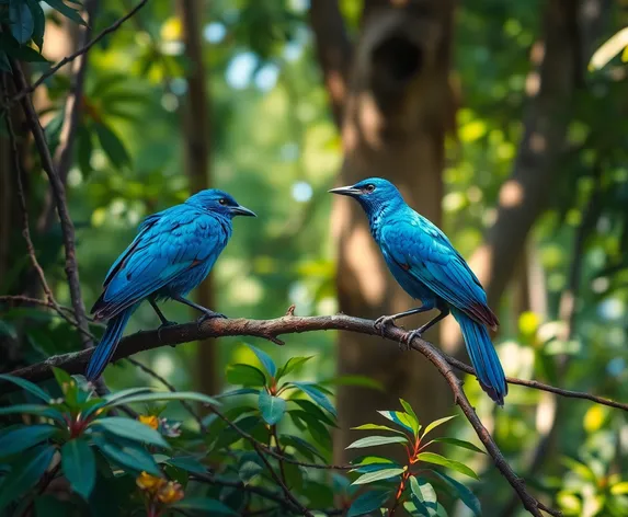 blue colored birds