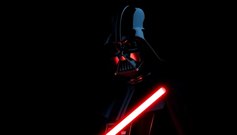 darth vader holding lightsaber