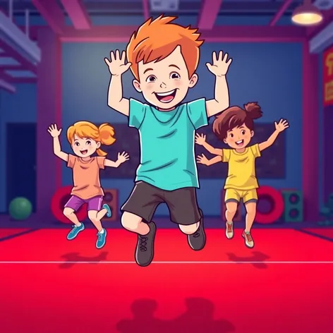 kid jumping jacks exercise