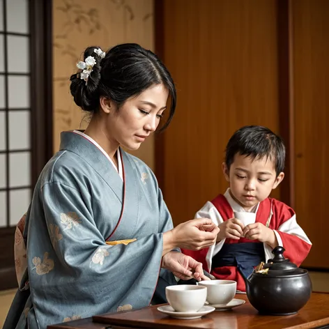 japan mother and son