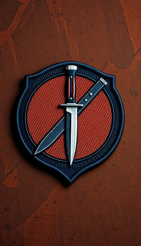 bowie knife military patch