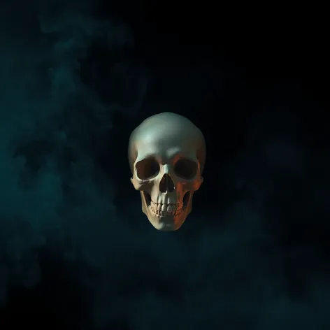 skull in smoke