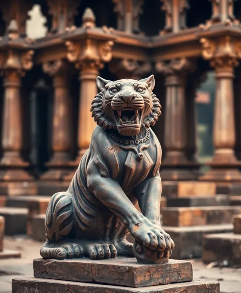 sitting tiger statue