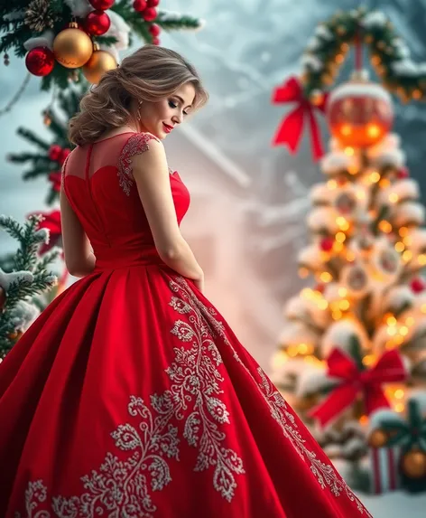 christmas red dress